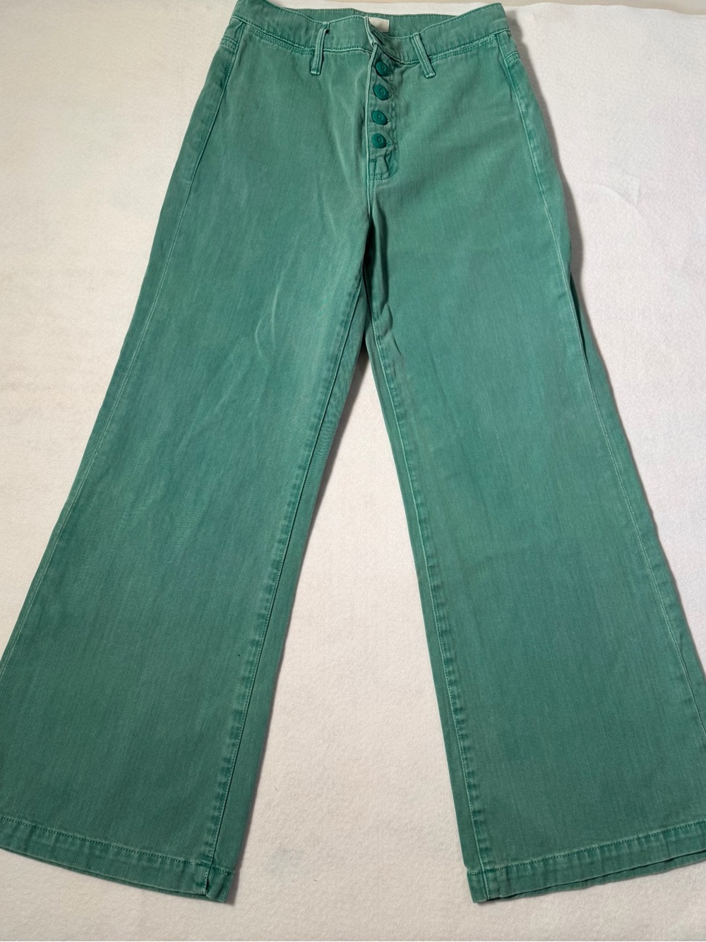 Green MOTHER Wide-Leg Women’s Jeans